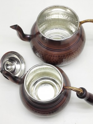 Bakır Çaydanlık El Dövme Antik Renk Bakır Çaydanlık El Dövme Antik Renk